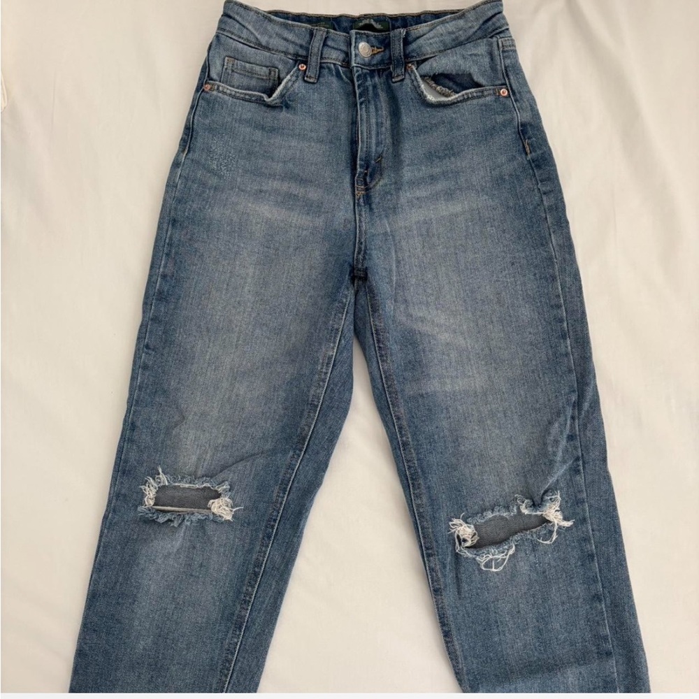 Classic Blue Distressed Women's Jeans